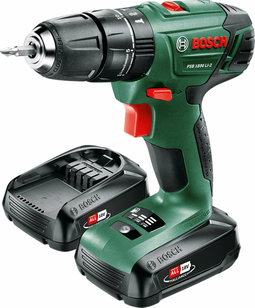 Bosch PSB 1800 LI-2 (1.5Ah,Çift Akü)