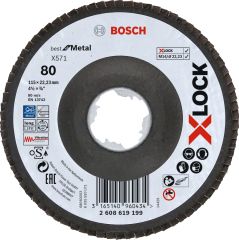 Bosch X-LOCK BFM 115 mm 80 K Flap Disk