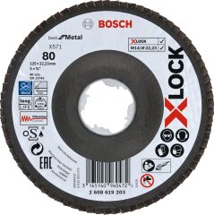 Bosch X-LOCK BFM 125 mm 80 K Flap Disk