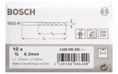 Bosch HSS-R 6,2*101 mm 10'lu Paket