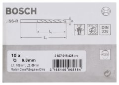 Bosch HSS-R 6,8*109 mm 10'lu Paket