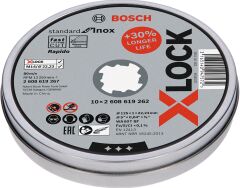 Bosch X-LOCK SDInoxRKesmeTaşı 125*1mmDüz10'lu