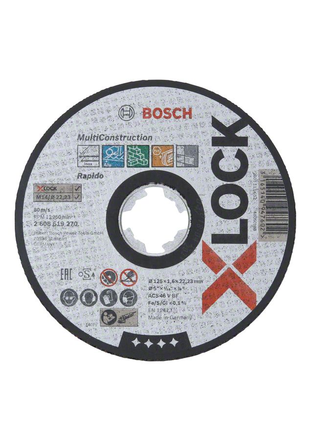 Bosch X-LOCK Rap.MultiCons.KesmeTaşı125*1,6mm