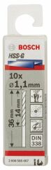 Bosch HSS-G Metal Matkap Ucu 1,1*36 mm 10'lu