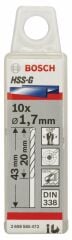 Bosch HSS-G Metal Matkap Ucu 1,7*43 mm 10'lu