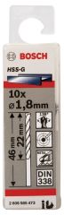 Bosch HSS-G Metal Matkap Ucu 1,8*46 mm 10'lu