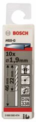 Bosch HSS-G Metal Matkap Ucu 1,9*46 mm 10'lu