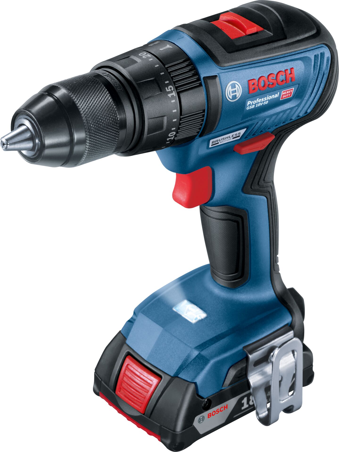 Bosch GSB 18V-50 Çift Akülü 5 Ah Darbeli Vidalama Makinesi