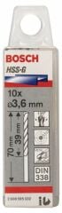 Bosch HSS-G Metal Matkap Ucu 3,6*70 mm 10'lu