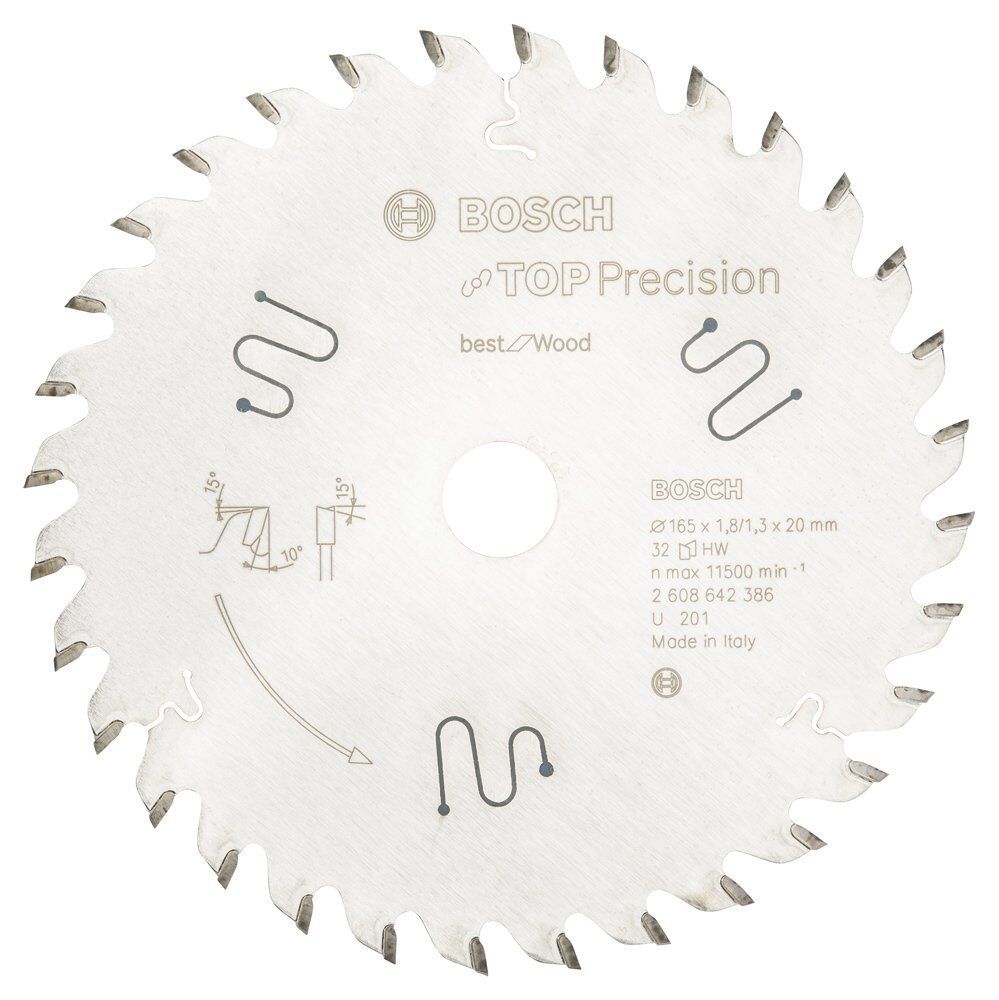Bosch BFW Daire Test.Bıç. 165*20 mm 32 D E