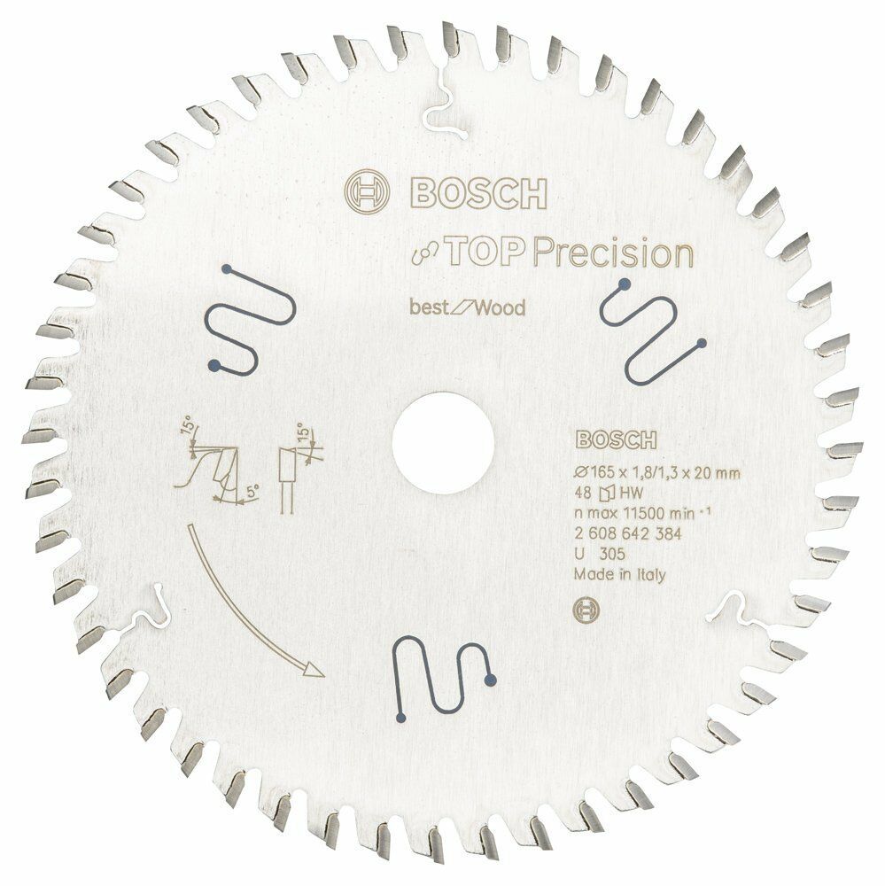 Bosch BFW Daire Test.Bıç. 165*20 mm 48 D E