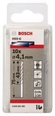 Bosch HSS-G Metal Matkap Ucu 4,1*75 mm 10'lu