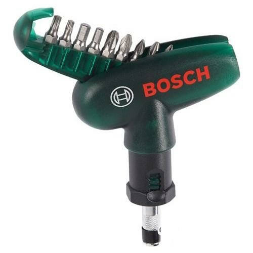 BOSCH 10 Parça Cırcırlı Tornavida Ve Vidalama Ucu Seti
