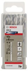 Bosch HSS-G Metal Matkap Ucu 6*93 mm 10'lu
