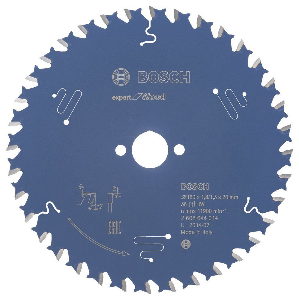 Bosch EXW Daire Test. Bıç. 160*20 mm 36 D E