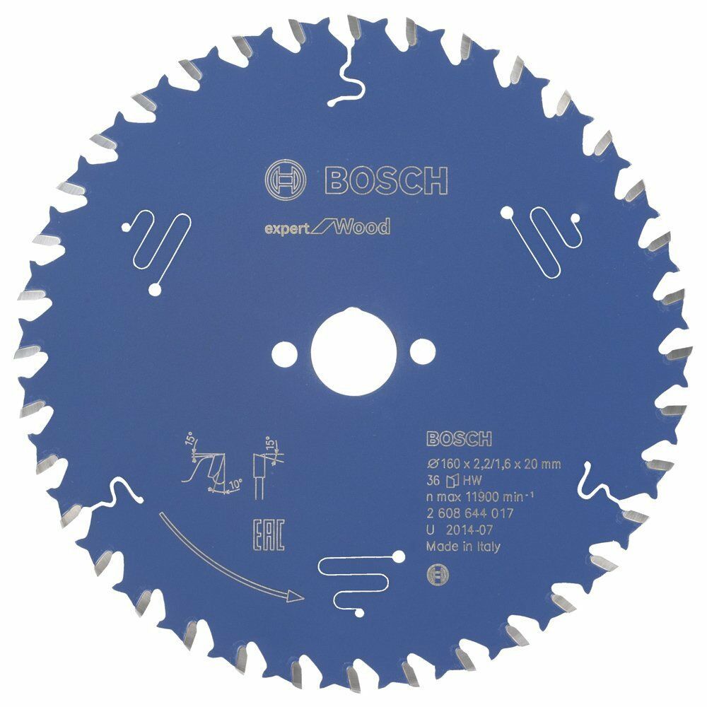 Bosch EXW Daire Test. Bıç. 160*20 mm 36 D E