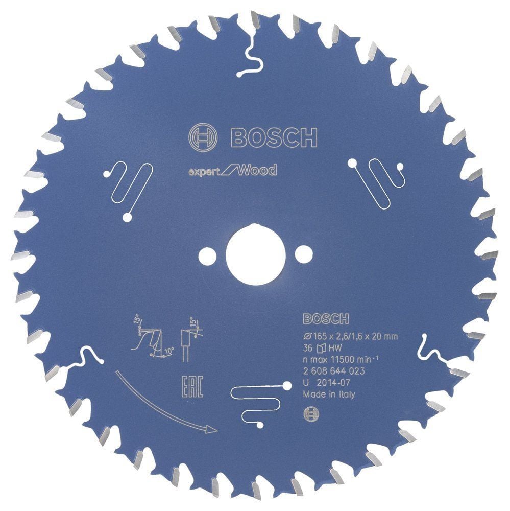 Bosch EXW Daire Test. Bıç. 165*20 mm 36 D E