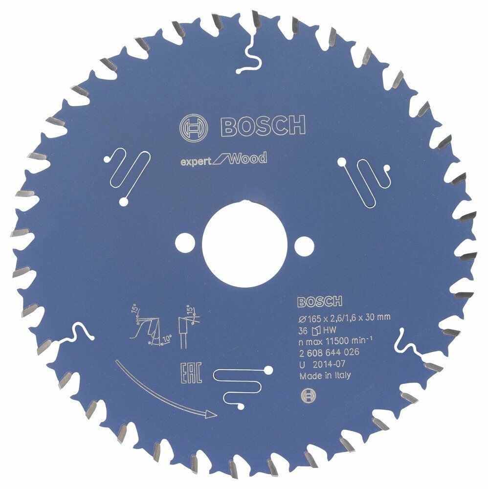 Bosch EXW Daire Test. Bıç. 165*30 mm 36 D E