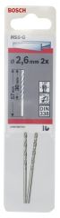 Bosch HSS-G Metal Matkap Ucu 2,6*57 mm 2'li