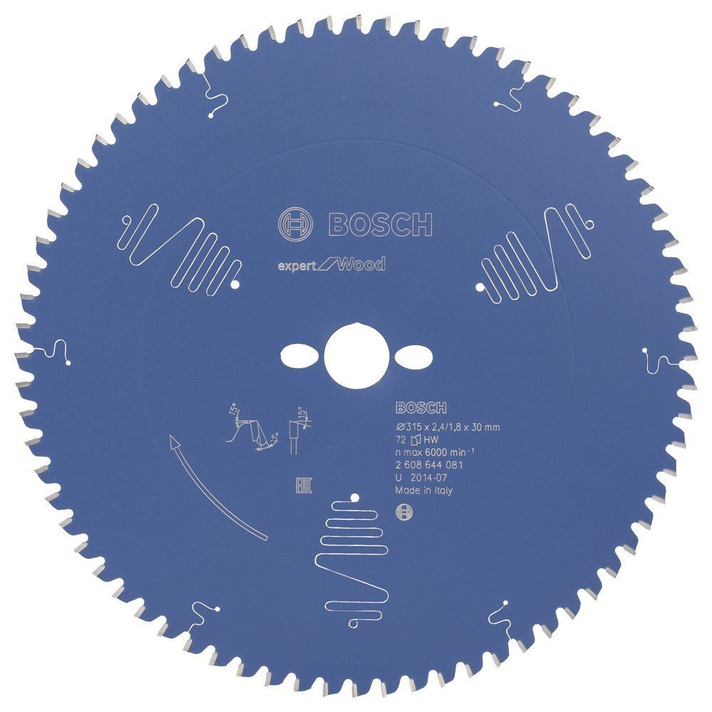 Bosch EXW Daire Test. Bıç. 315*30 mm 72 D G