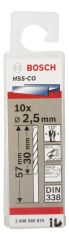 Bosch HSS-Co Metal Matkap Ucu 2,5*57 mm 10'lu