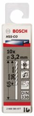 Bosch HSS-Co Metal Matkap Ucu 3,2*65 mm 10'lu