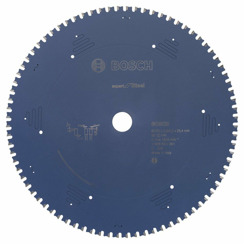 305*25,40 mm 80 Diş Bosch Metal için Daire Testere Bıçağı Expert