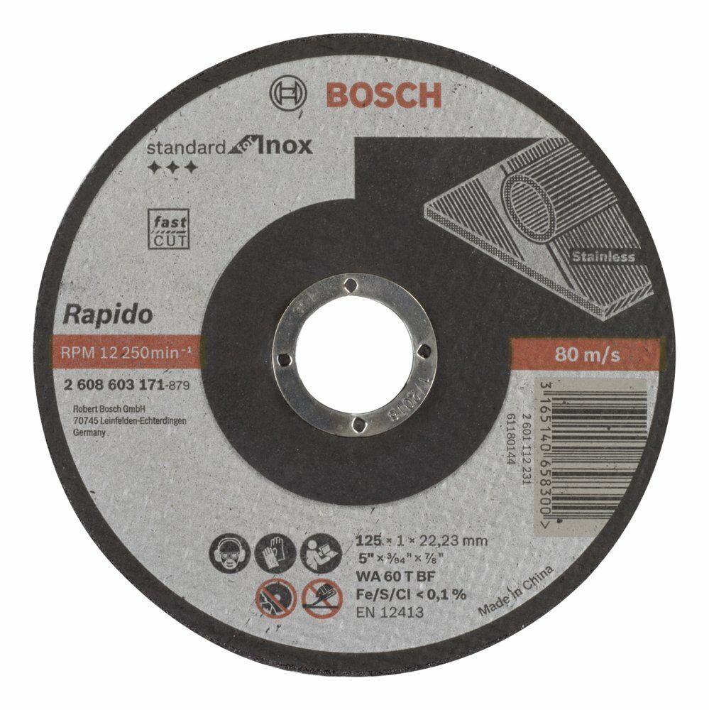 Bosch SDInox Rap.Kesme Taşı 125*1,0 mm