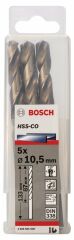Bosch HSS-Co Metal Matkap Ucu 10,5*133 mm 5'li
