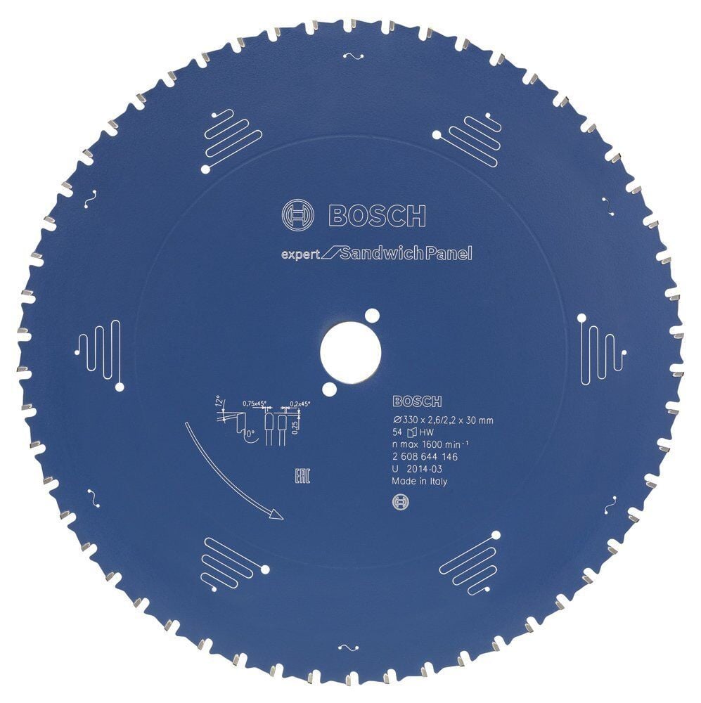 Bosch - Expert Serisi Çelik Levhalı Sandviç Panelleri için Daire Testere Bıçağı 235*30 mm 50 Diş