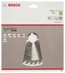 190*30 mm 36 Diş BOSCH Optiline Ahşap için Daire Testere Bıçağı