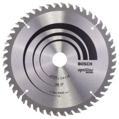 235*30/25mm 48 Diş Bosch Ahşap için Daire Testere Bıçağı Optiline