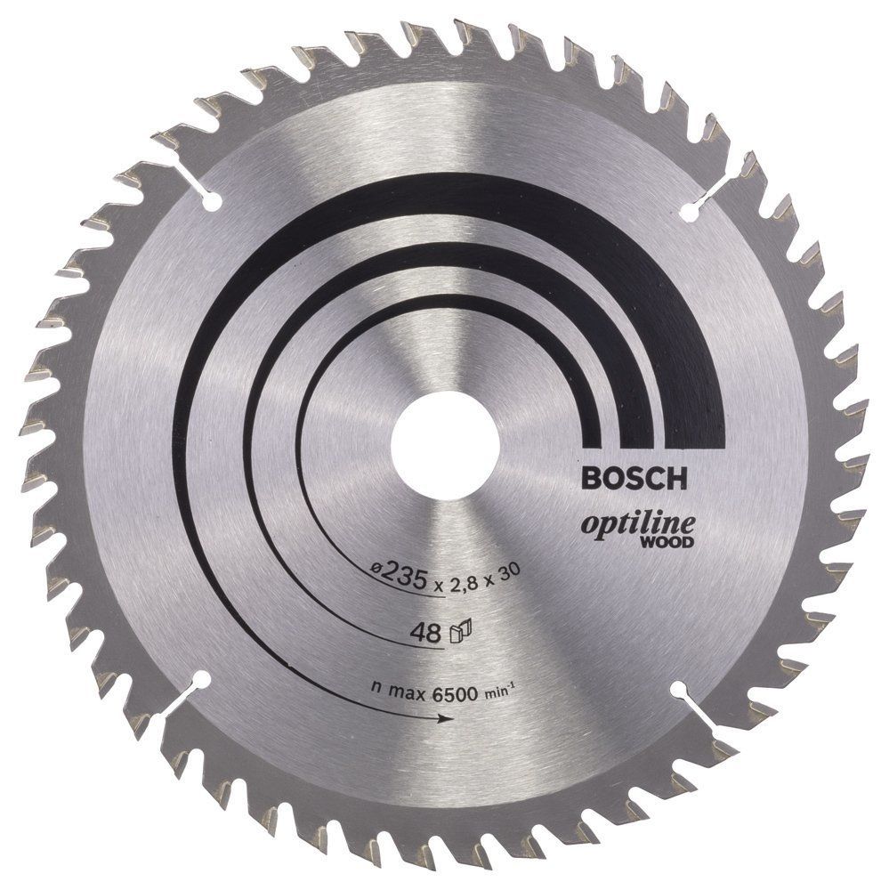 235*30/25mm 48 Diş Bosch Ahşap için Daire Testere Bıçağı Optiline