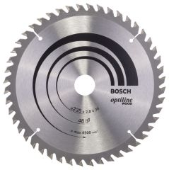 235*30/25mm 48 Diş Bosch Ahşap için Daire Testere Bıçağı Optiline