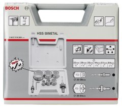 Bosch - Bi-Metal Delik Açma Testeresi (Panç) Seti 9 Parçalı Ø 22-29-35-44-51-64 mm