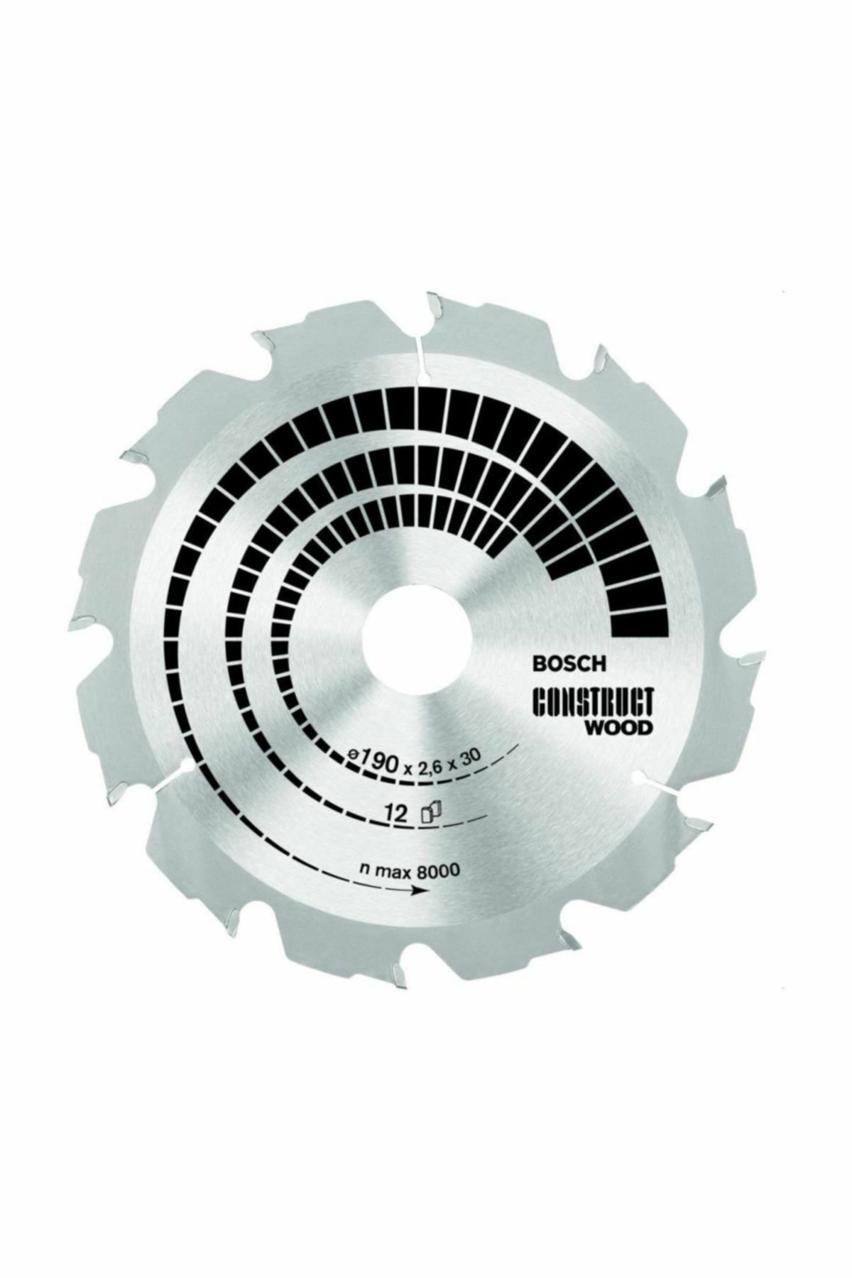 Bosch Construct Wood 190*30 mm 12 Diş