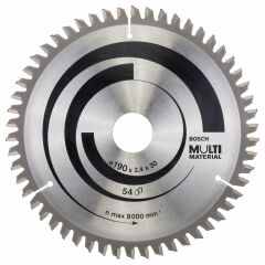 190*30 mm 54 Diş Bosch Çoklu Malzeme için Daire Testeresi Standart