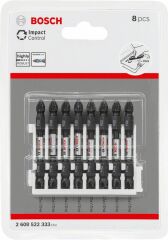 Bosch ImpactC Vidalama Çift Uç PH2-PZ2*65 8'li