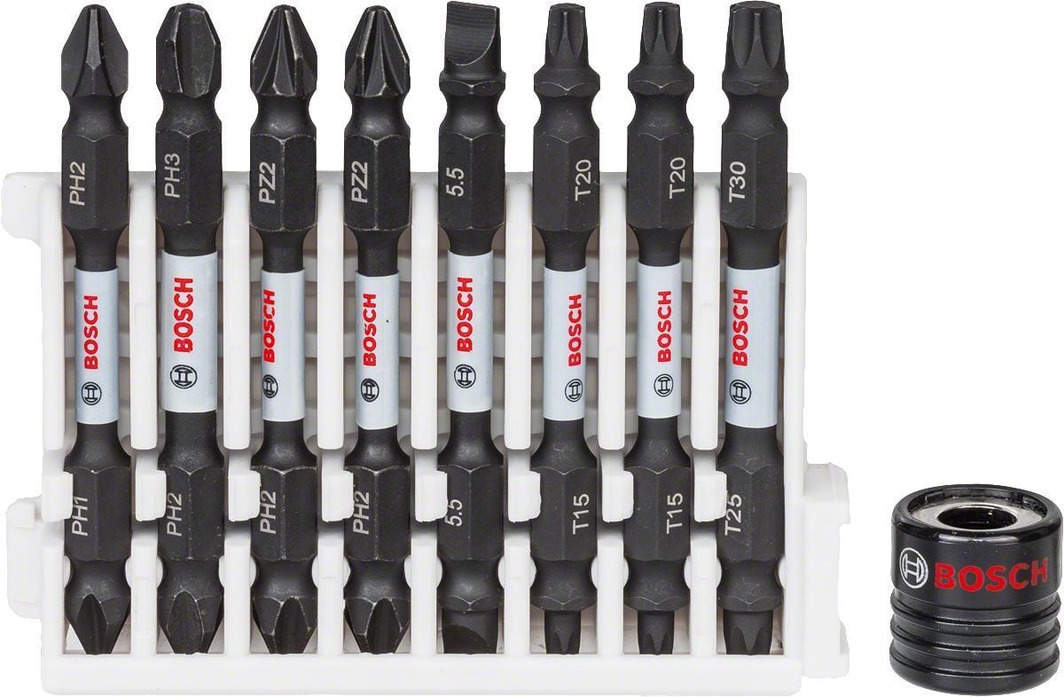 Bosch ImpactC Vidalama Çift Uç 65mm Set+M 9'lu