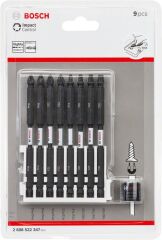 Bosch ImpactC Vidalama Çift Uç 110mm Set+M 9lu