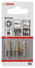 Bosch MaxGrip Vidalama Ucu PH1*25 mm 3'lü