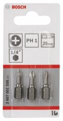 Bosch ExtraHard Vidalama Ucu PH1*25 mm 3'lü