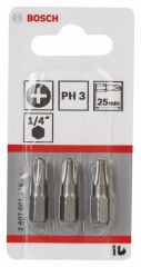 Bosch ExtraHard Vidalama Ucu PH3*25 mm 3'lü