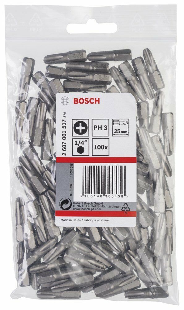 Bosch ExtraHard Vidalama Ucu PH3*25 mm 100'lü