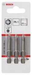 Bosch ExtraHard Vidalama Ucu PH1*49 mm 3'lü