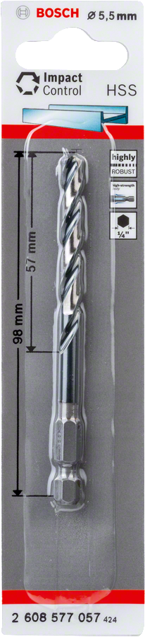 Bosch ImpactC HEX Metal Matkap Ucu 5,5*98 mm