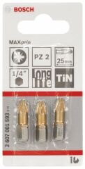 Bosch MaxGrip Vidalama Ucu PZ 2*25 mm 3'lü