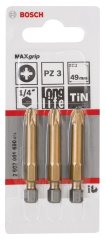Bosch - Max Grip Serisi Vidalama Ucu PZ 3*49 mm 3'lü