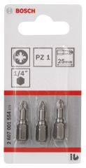 Bosch ExtraHard Vidalama Ucu PZ1*25 mm 3'lü