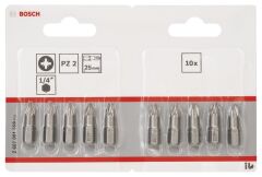 Bosch ExtraHard Vidalama Ucu PZ2*25 mm 10'lu